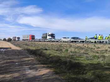 Reanudado el tráfico tras el corte en la A-1 cerca de Aranda
