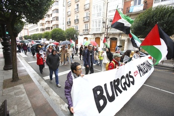 400 burgaleses en apoyo al pueblo palestino