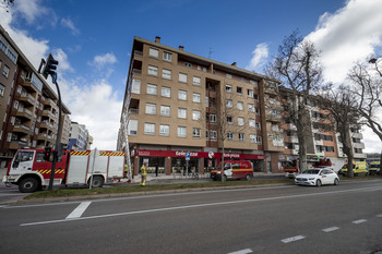 Herida por quemaduras en un incendio en la calle Villadiego