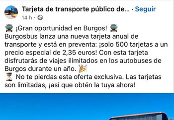 La oferta exclusiva de la tarjeta del bus urbano es una estafa